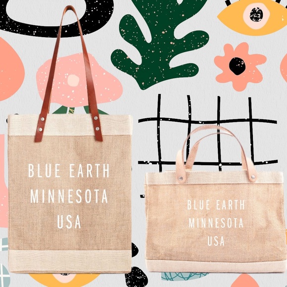 Blue earth mini market bag from Apolis - Picture 3 of 3